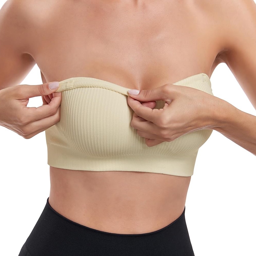 OBICUM Strapless Non-Slip Silicone Bandeau Bra - Picture 3 of 6